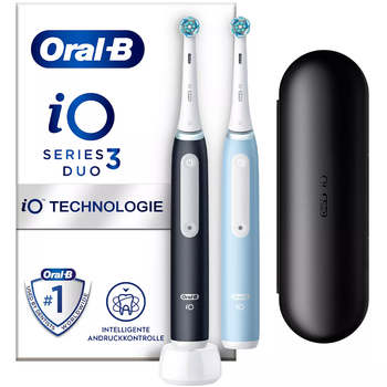 Szczoteczka Oral-B iO Series 3n Dwupak Matt Black + Ice Blue