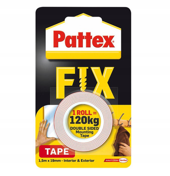 Taśma Pattex FIX 120 kg Taśma dwustronna 1,5 m x 19 mm