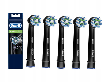 5x KOŃCÓWKA ORAL-B CROSS ACTION EB50 BLACK CZARNA