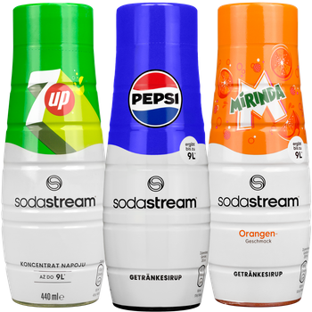 3x SYROP KONCENTRAT SODASTREAM 7UP MIRINDA PEPSI