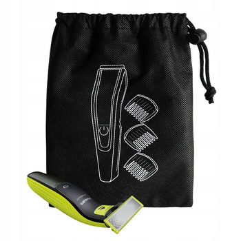 Worek na golarkę/maszynkę i akcesoria, 16x20 cm czarny z nadrukiem