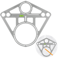 SZABLON WZORNIK OTWORÓW PŁYTEK GEBERIT TOALETA MONTAŻ STALAŻA PODTYNKOWEGO
