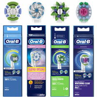 ZESTAW 4 KOŃCÓWKI ORG. ORAL-B PRECISON + SENSI + CROSS + 3D WHITE