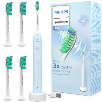 Szczoteczka Philips HX3651/12 niebieska + 4  org. Philips Proresult