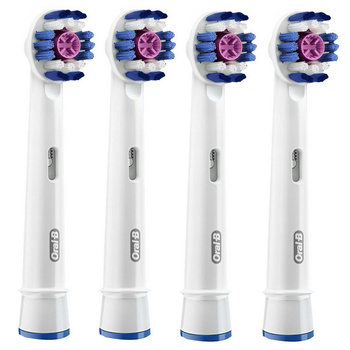 4x ORYGINALNE KOŃCÓWKI DO SZCZOTECZKI BRAUN ORAL-B 3D WHITE EB-18P