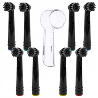 8x Końcówka zamienna Precision EB17-P czarne z w/a DailyClean + Osłonka na końcówkę