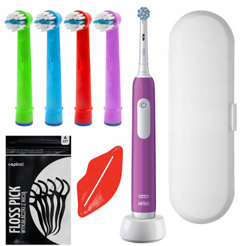 SZCZOTECZKA DO ZĘBÓW ORAL-B JUNIOR 6+ PRO ETUI DODATKI FIOLET
