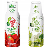 SYROPY FRUTTAMAX TRUSKAWKA LIGHT LIMONKA MIĘTA BEZ