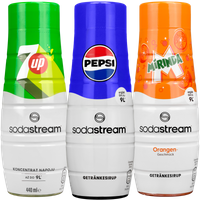 3x SYROP KONCENTRAT SODASTREAM 7UP MIRINDA PEPSI