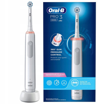 Szczoteczka Oral-B Pro 3 3000 Sensitive Clean Biała
