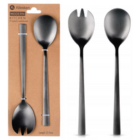 Stalowe łyżki do sałatek 23,5cm 2szt