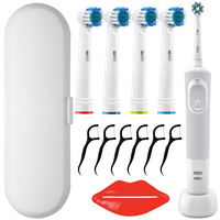 Szczoteczka Oral-b Vitality 100 Biała + etui białe + 4 prec