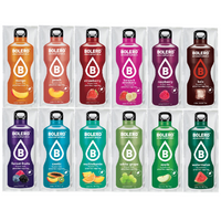 12x NAPÓJ BOLERO MIX SMAKÓW 9g PROSZEK DO SATURATORA BEZ CUKRU STEWIA