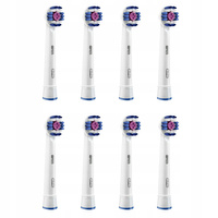8x ORYGINALNE KOŃCÓWKI DO SZCZOTECZKI BRAUN ORAL-B 3D WHITE EB-18P