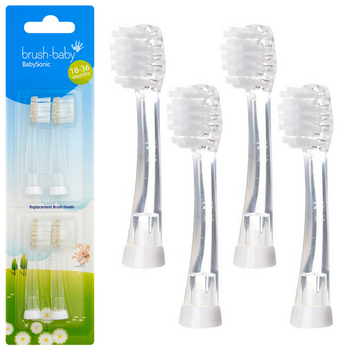 BRUSH-BABY BabySonic RBH 18-36 mths) końcówki do szczoteczki BabySonic 4szt.