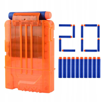 MAGAZYNEK DO HASBRO NERF NA 6 STRZAŁEK 20 STRZAŁEK DO NERFA PIANKOWYCH