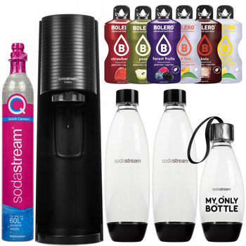 SATURATOR SODASTREAM TERRA BLACK 3 BUTELKI BOLERO