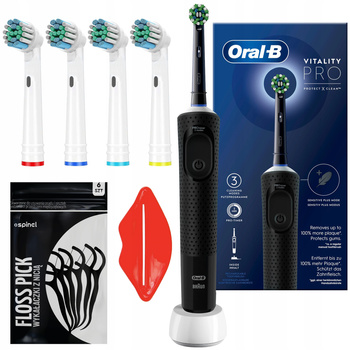 Oral-B Vitality Pro D103 Protect X Clean (Cross Action Black) + 4 zam. precision