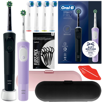 Oral-B Vitality Pro D103 Duo Black/Lilac Violet + 4 zam. precision + 2x etui
