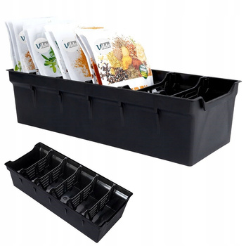 Organizer na torebki z przyprawami czarny